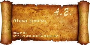 Alexa Eperke névjegykártya